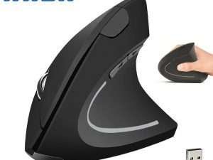 HKZA Wireless Mouse Vertical Gaming Mouse USB Computer Mice Ergonomic Desktop Upright Mouse 1600 DPI for PC Laptop Office Home