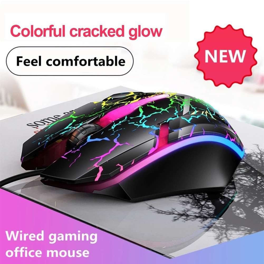 1200DPI USB Wired Gaming Mouse Optical Computer Mouse for PC Laptop 3 Keys Ergonomic Mice Led Light Night Glow Mechanical Mouse - Image 2