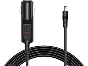 ALLPOWERS 12V-24V Cigarette Lighter Charger Plug Car Cable to DC 5.5mm x 2.1mm 1.5M 16AWG Car Charger / Car Power Supply Cable